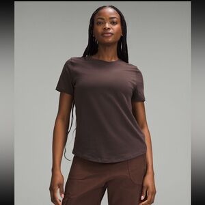 Lululemon Love-crew Hem Crew Neck T-Shirt - Brown - Size 10